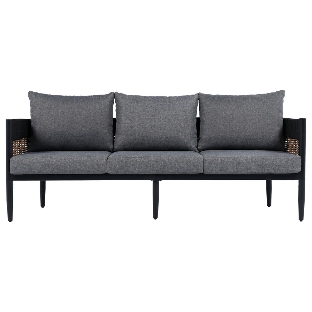 Safavieh Harrison 3-Seater Outdoor Sofa in Grey, , large