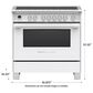 Fisher & Paykel 36" Classic Induction Range with 5 Burners in White, , large