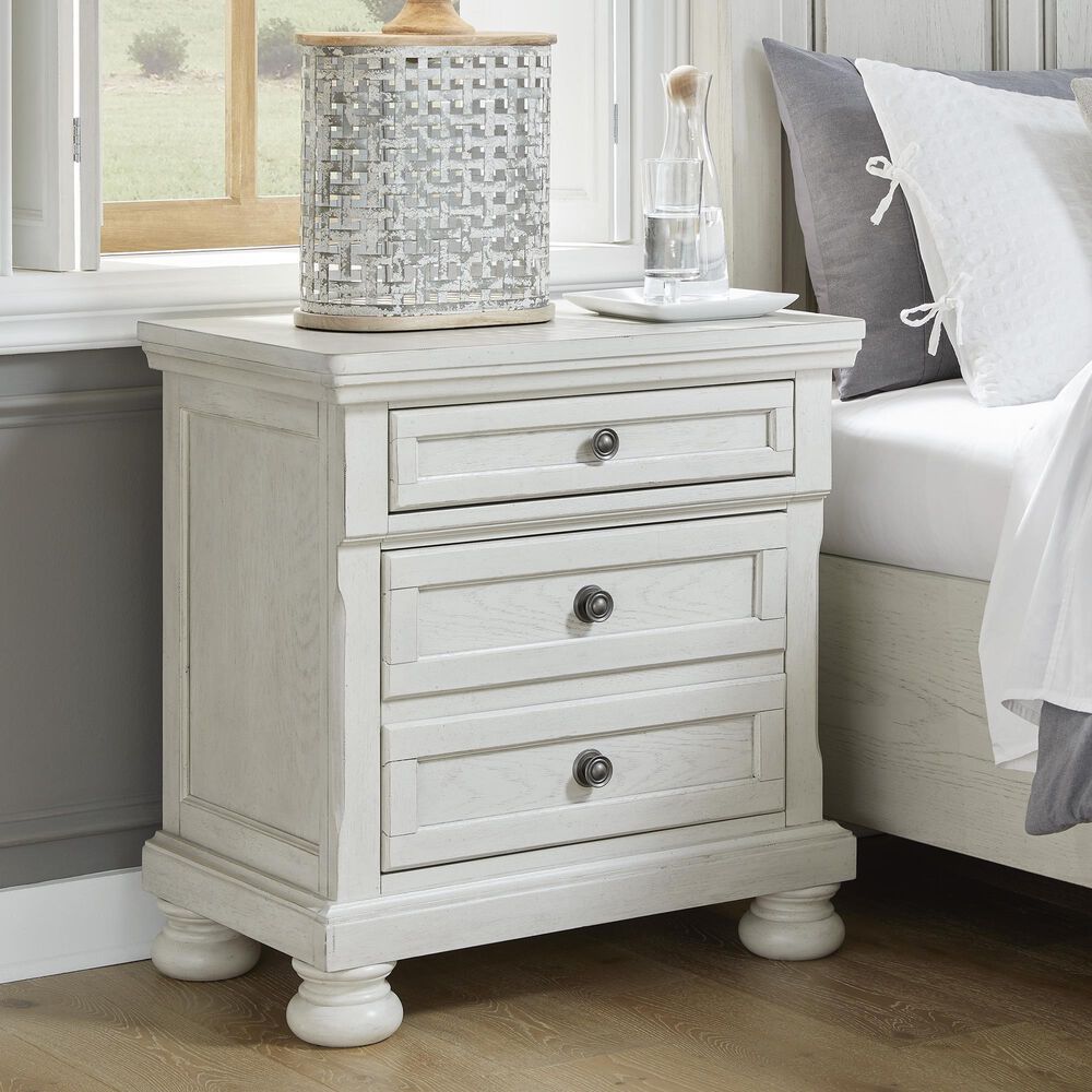 Signature Design by Ashley Robbinsdale Nightstand in Antique White, , large