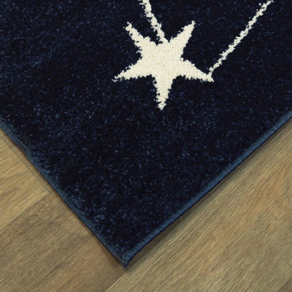 Balta Rugs Planet Border 3&#39;11&quot; x 5&#39;7&quot; Navy Blue Kids Area Rug, , large