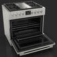 Fulgor Milano Sofia 5.7 Cu. Ft. 36" Professional Dual Fuel Range with  Trilaminate Griddle in Stainless Steel, , large