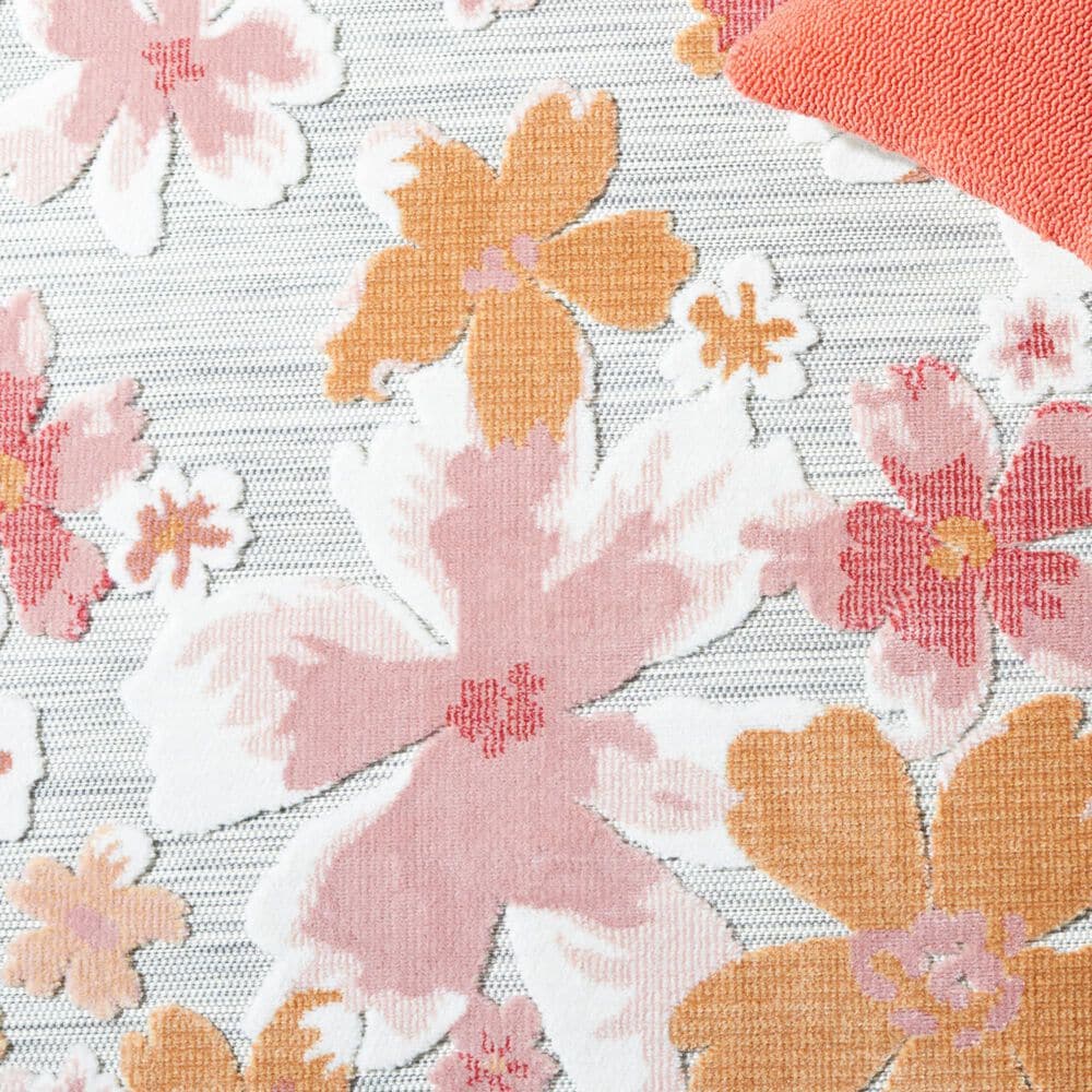 Safavieh Cabana CBN488U 4&#39; x 6&#39; Grey and Rose Indoor/Outdoor Area Performance Rug, , large