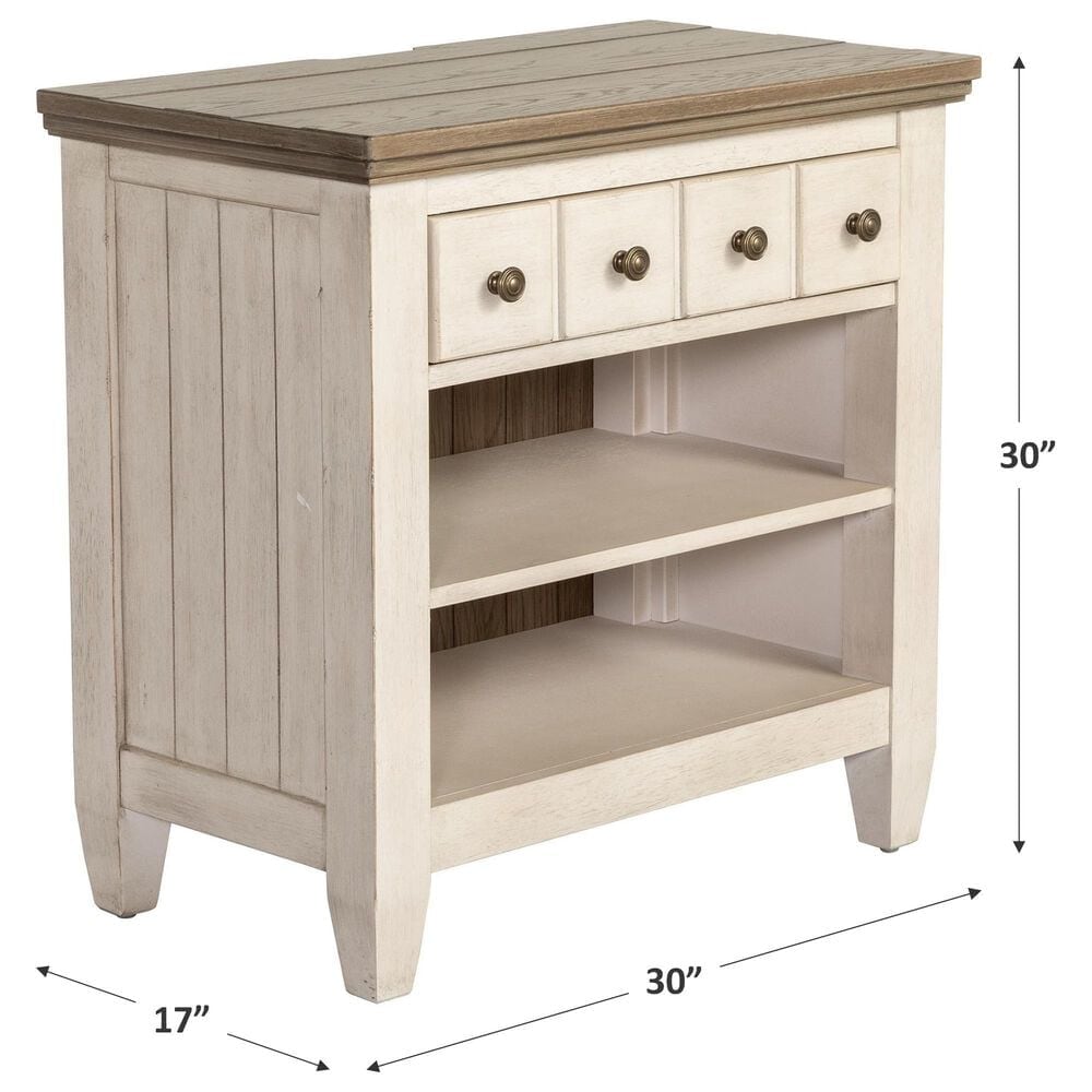 Belle Furnishings Heartland 1 Drawer Nightstand in Antique White, , large