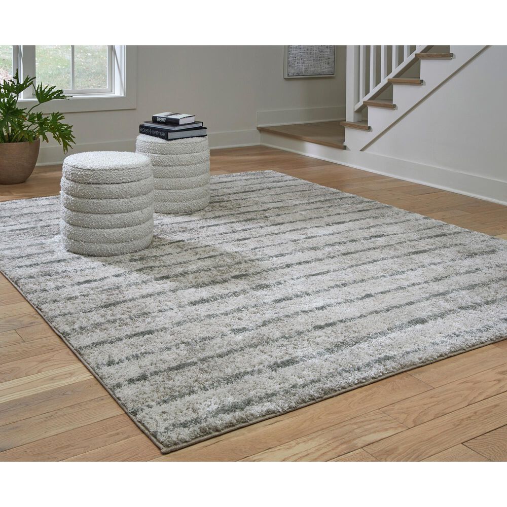 Ashley Laddway 8&#39; x 10&#39; Cream and Green Area Rug, , large