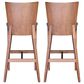 Zuo Modern Ambrose Bar Chair in Brown/Dark Gray Cushion (Set of 2), , large