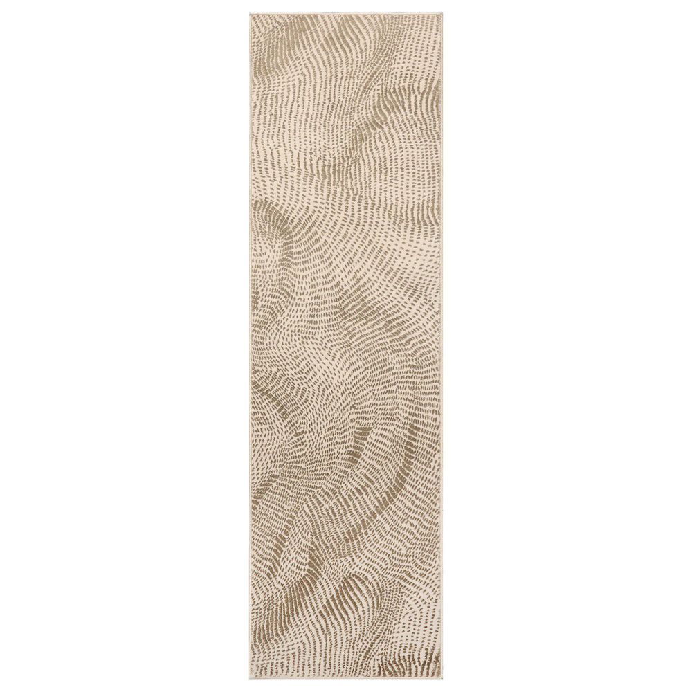 Nourison Central Park West CEP01 Beige and Brown 2"2" x 7"6" Runner, , large