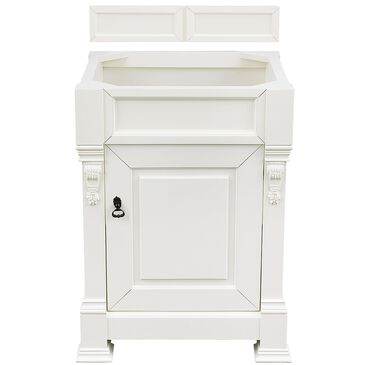 James Martin Brookfield 26" Single Vanity Base in Bright White, , large