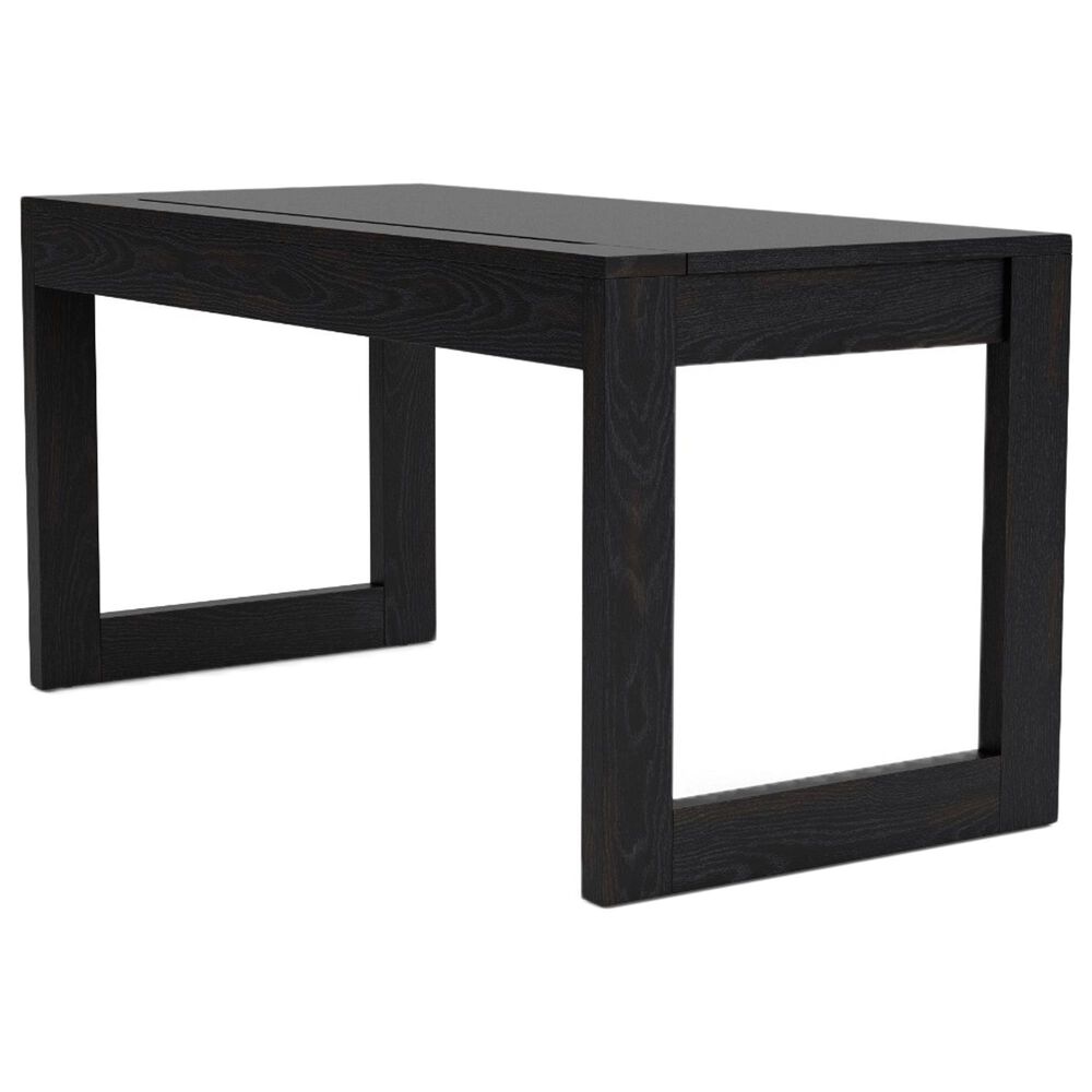Riverside Furniture Westwood Dark Writing Desk in Ebony Whiskey Oak, , large