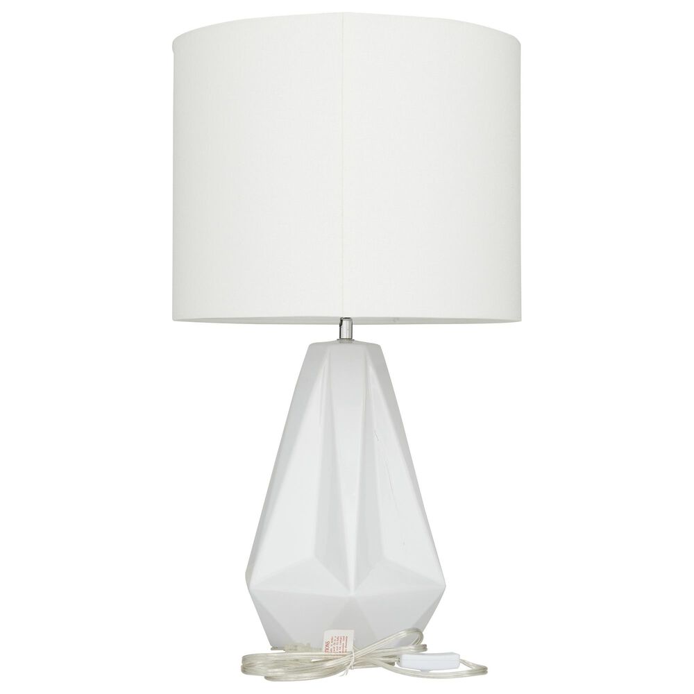 Maple and Jade 26&quot; x 15&quot; Table Lamp in Glossy White, , large