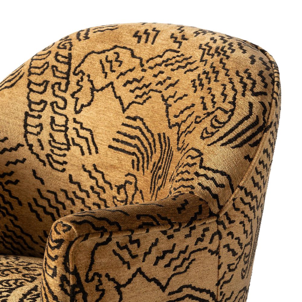 Four Hands Aurora Swivel Chair in Balkan Ochre, , large