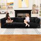 Jaxx Unsofa Stationary Sofa in Black, , large