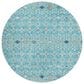 Dalyn Rug Company Portico PO4 Teal 8" Round Area Rug, , large