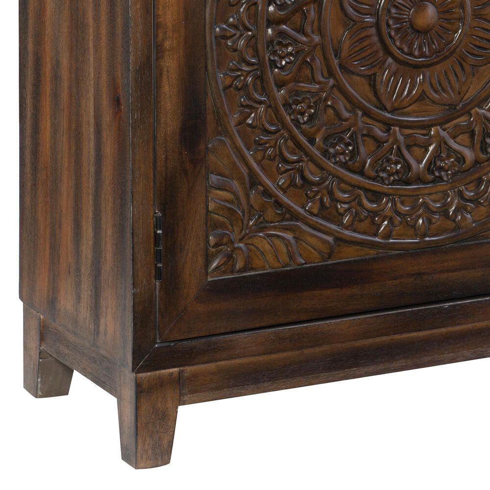 Linon Home Decor Grace Cabinet in Dark Brown, , large