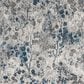 Radici USA Livigno Floral 7"10" Round Blue Area Rug, , large