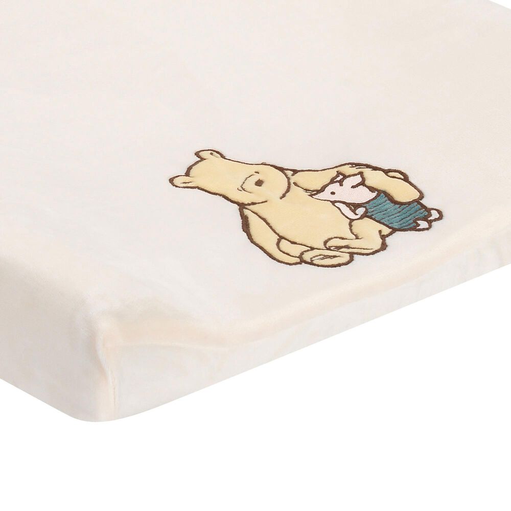Lambs and Ivy Storytime Pooh Changing Pad Cover in Soft Creamy White, , large