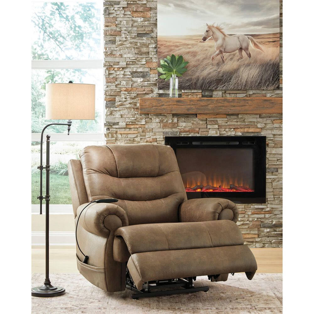 Ashley Revived and Restored Power Lift Recliner in Earth, , large
