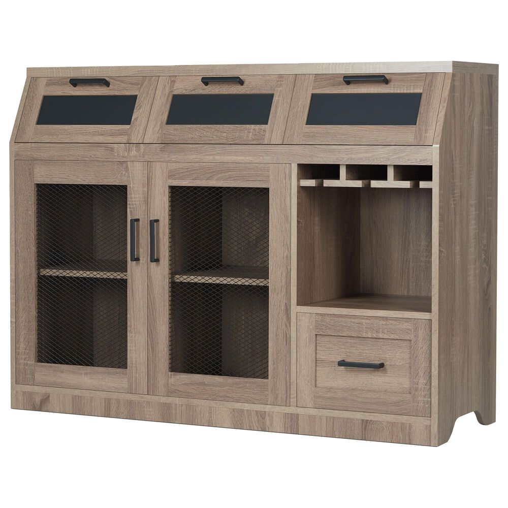 Furniture of America Quinones Buffet in Chestnut Brown, , large