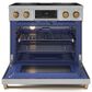 Thor Kitchen Gordon Ramsay 6 Cu. Ft. 36" Professional Electric Range with Bronze Handle Kit in Stainless Steel, , large