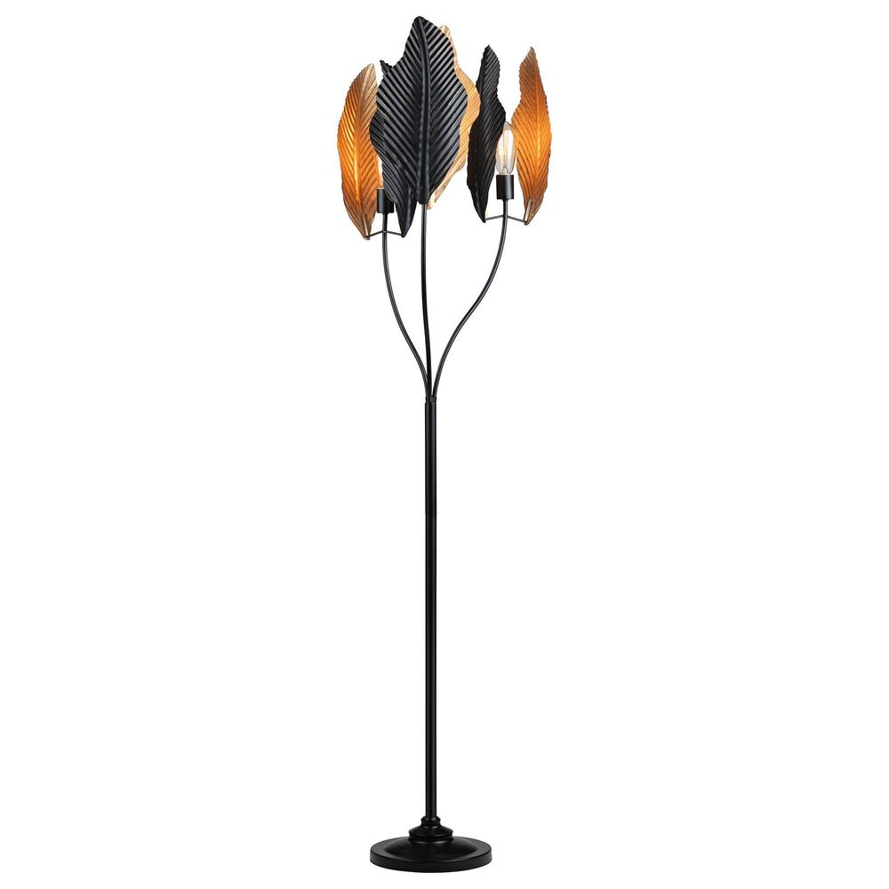 Crestview Collection Wynter Floor Lamp in Black and Gold, , large