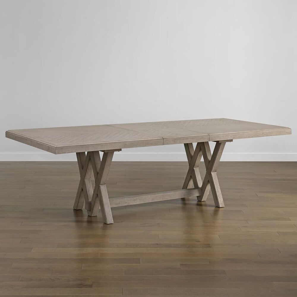 Golden Wave Furniture Coronado 78"-102" Dining Table in Khaki - Table Only, , large