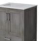 Lexora Home Jacques 30" Single Bathroom Vanity in Distressed Grey with 2 cm White Quartz Top and Rectangular Sink, , large