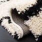 Safavieh Venus Shag VNS603A 8" x 10" Ivory and Black Area Rug, , large