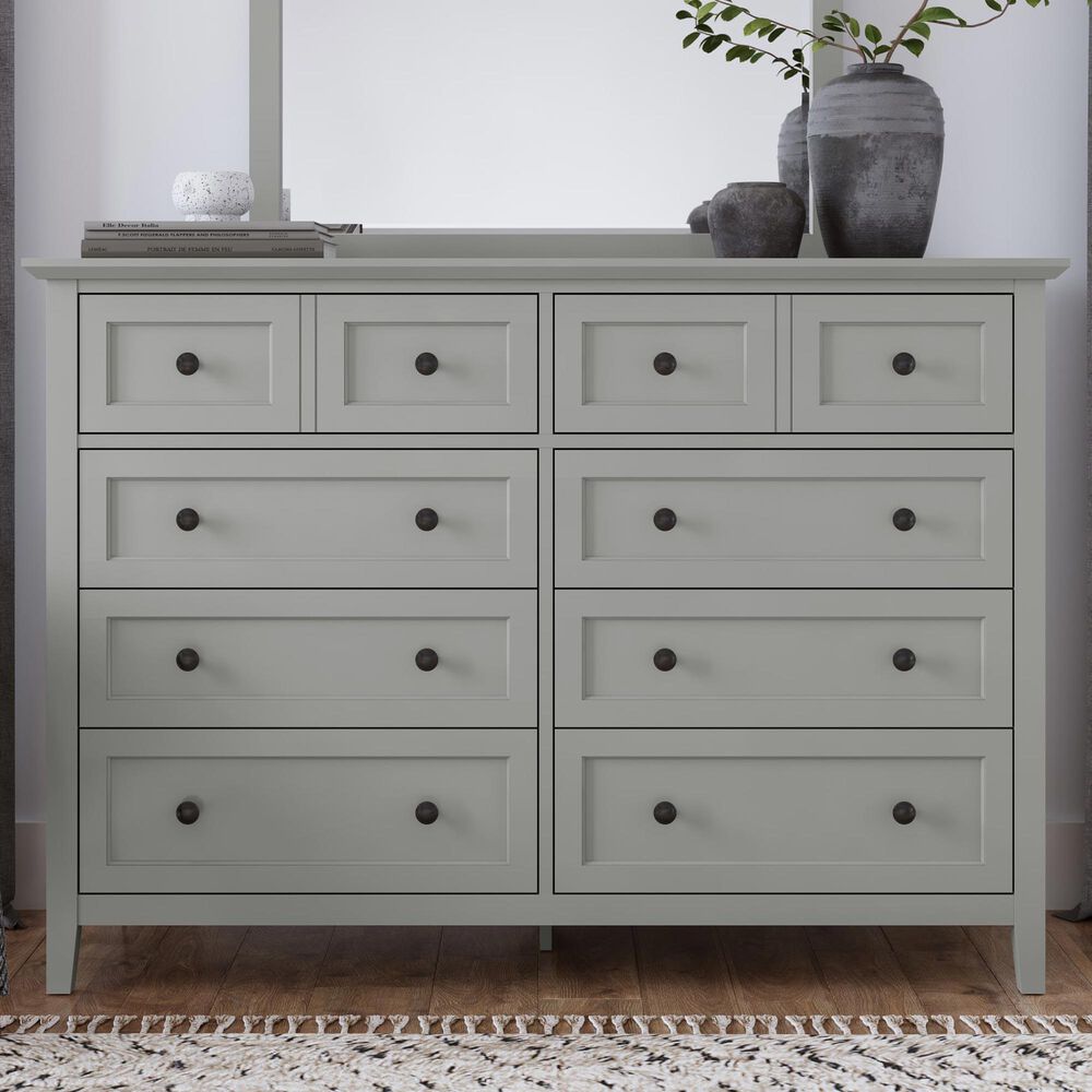 Urban Home Grace 8-Drawer Dresser in Elephant Grey, , large