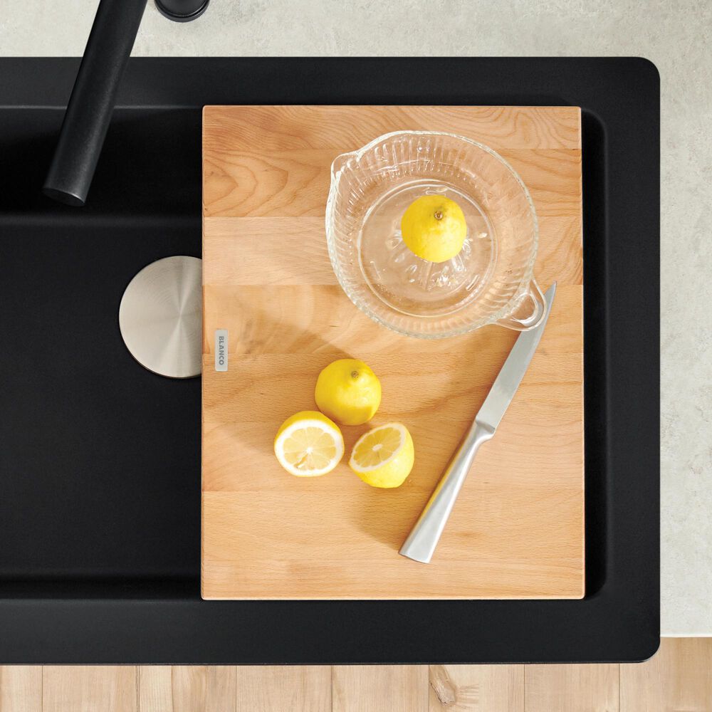 Blanco Ikon and Vintera Floating Cutting Board in Beech Wood, , large