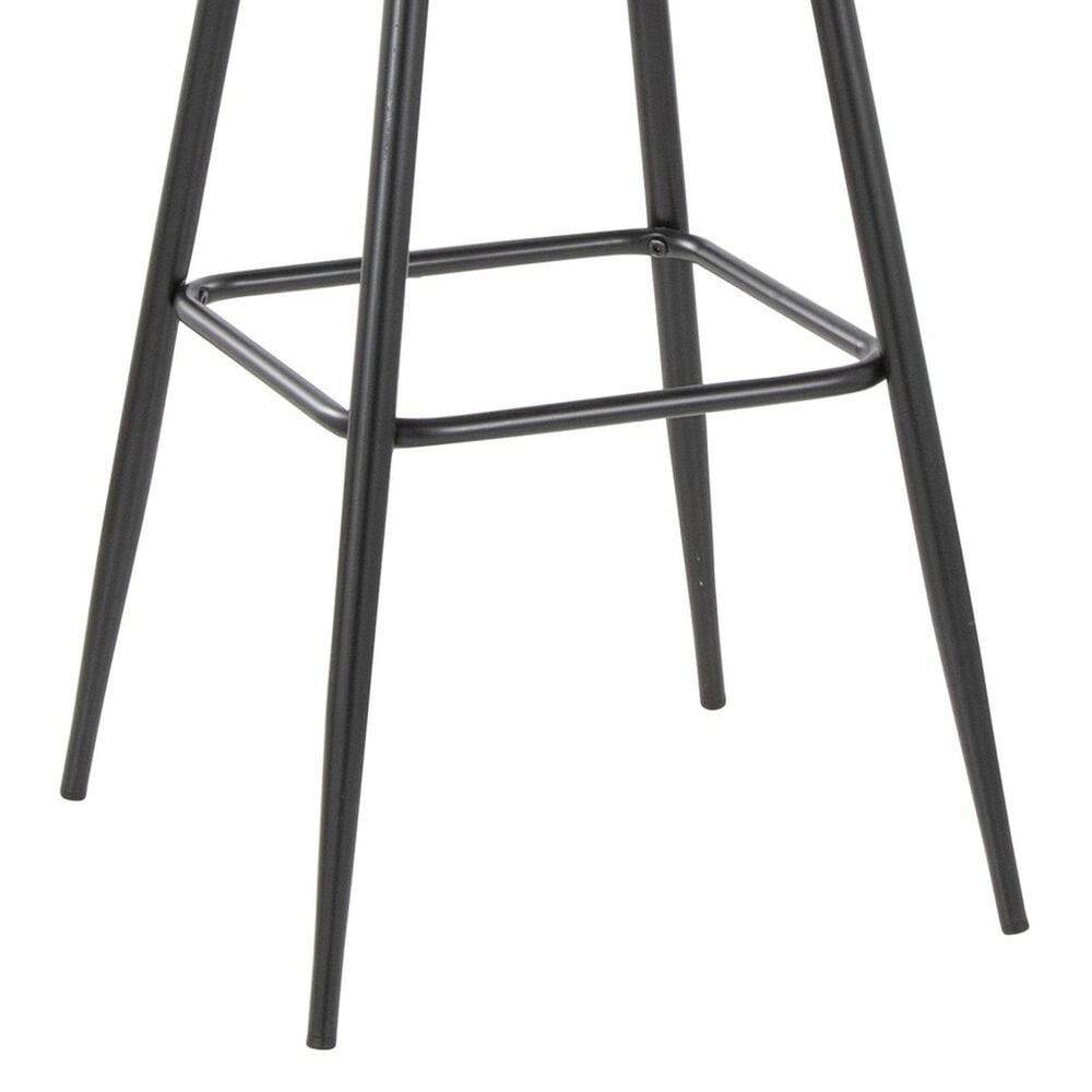 Lumisource Margarite Barstool with Grey Cushion in Black &#40;Set of 2&#41;, , large