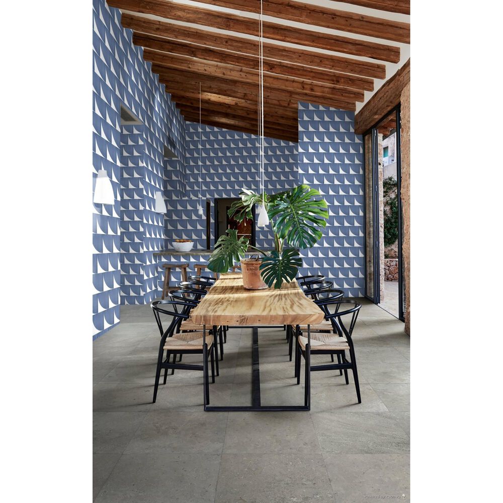 Marazzi Scenario Blue Convex 8&quot; x 8&quot; Porcelain Tile, , large