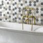 Shaw Geoscape Hexagon Warm Blend 11.22" x 10.43" Ceramic Mosaic Sheet, , large