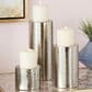 Maple and Jade Handmade Pillar Candle Holder in Silver (Set of 3), , large