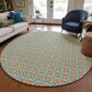 Dalyn Rug Company Marlo 4" Round Orange Indoor/Outdoor Area Rug, , large