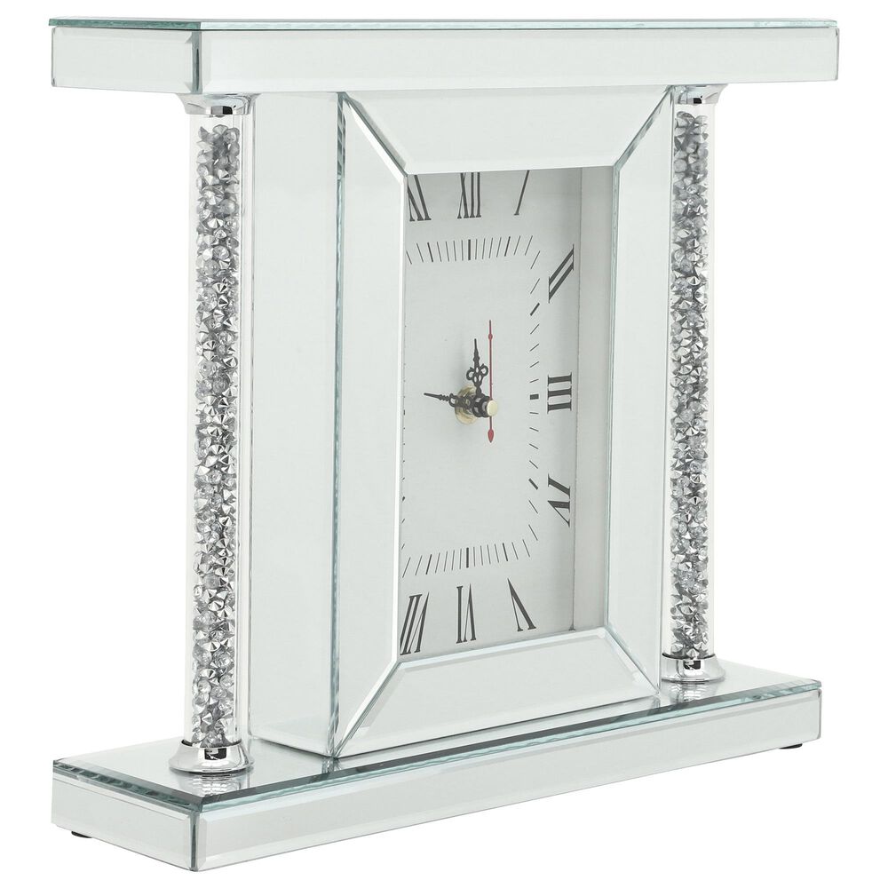 Sagebrook Home 7.75" Table Clock in Silver, , large