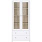 Coaster Hawthorne 4-Shelf Glass Door Tall Cabinet in White, , large