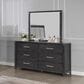New Heritage Design Odessa Dresser Mirror in Charcoal Gray, , large