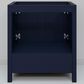Lexora Home Jacques 30" Single Bathroom Vanity in Navy Blue with 2 cm White Carrara Marble Top and Rectangular Sink, , large