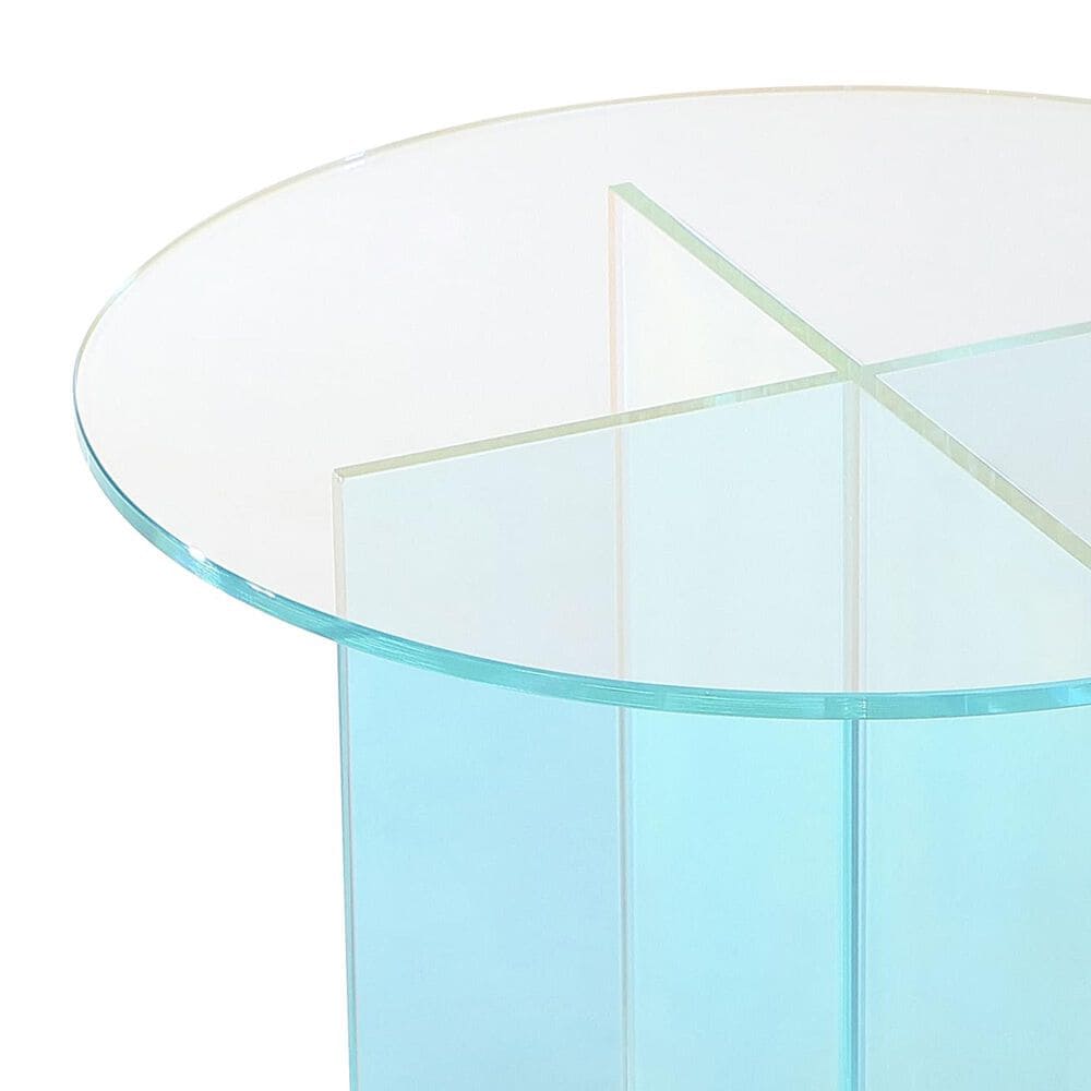 Urban Home Fomo Large End Table in Iridescent Glass, , large