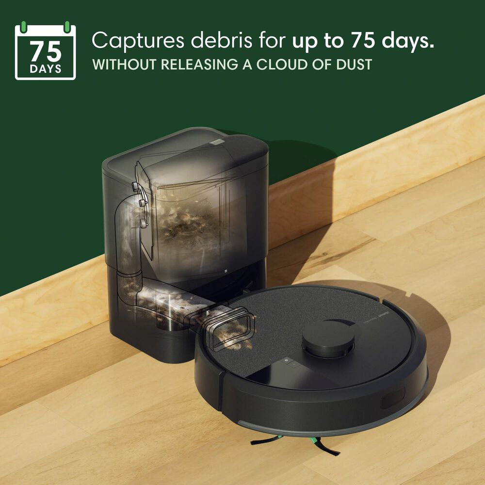 iRobot Roomba Plus 105 Vac Robot Vacuum with AutoEmpty Dock in Black, , large