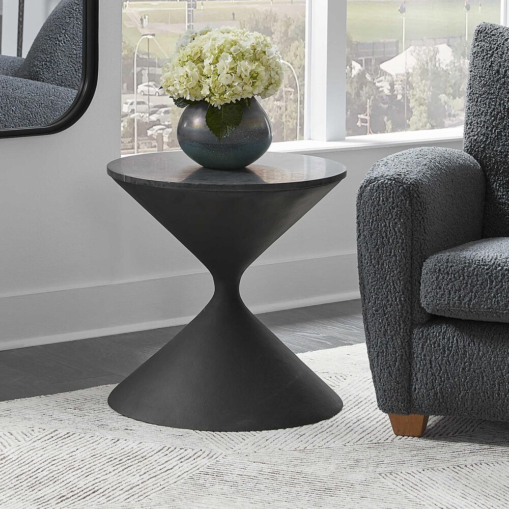 Uttermost Time&#39;s Up Side Table in Matte Black, , large