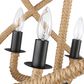 Golden Lighting Marina 4-Light Chandelier in Natural Black, , large