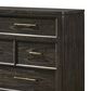 Crown Mark Ethel King Bed with Dresser and Nightstand in Dark Brown, , large