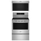 Maytag 2pc Kitchen Package with 1.1 Cu. Ft. Over the Range Flush Built-In Microwave and 5.3 cu. ft. 30 Inch Wide Electric Range with Grill Mode in Stainless Steel, , large