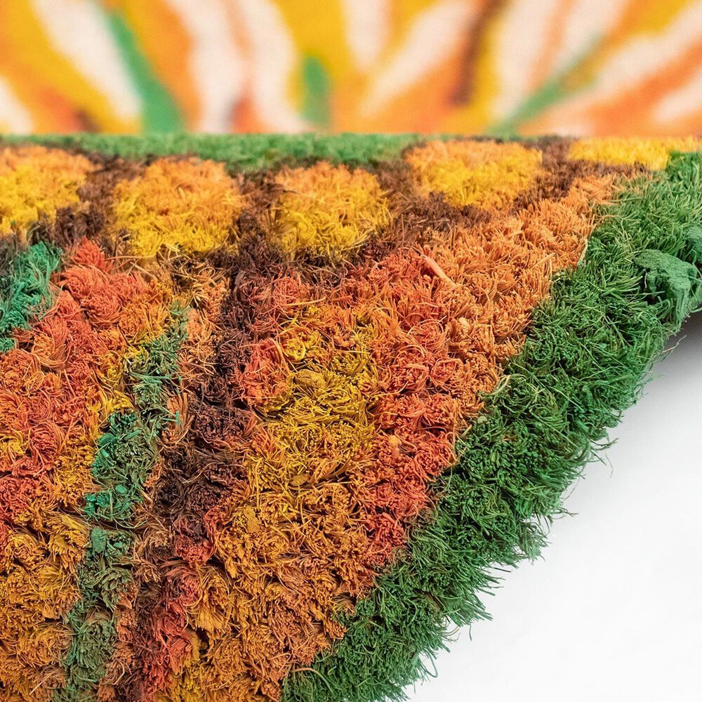 Trans-Ocean Import Natura Sunflower 2&#39; x 3&#39; Yellow, Orange, Green and White Door Mat, , large