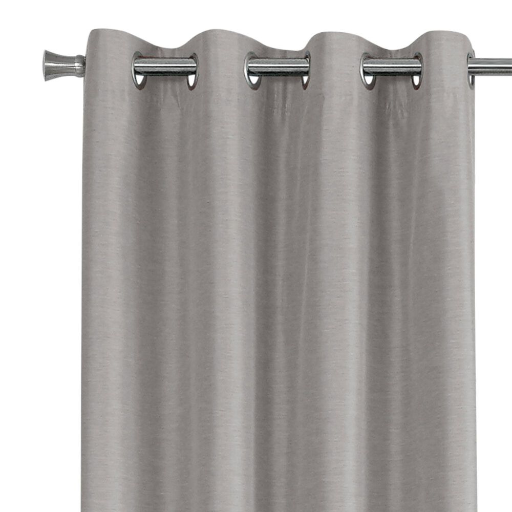 Monarch Specialties 52&quot; x 84&quot; Curtain Panel in Silver Solid Blackout &#40;Set of 2&#41;, , large