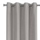 Monarch Specialties 52" x 84" Curtain Panel in Silver Solid Blackout (Set of 2), , large