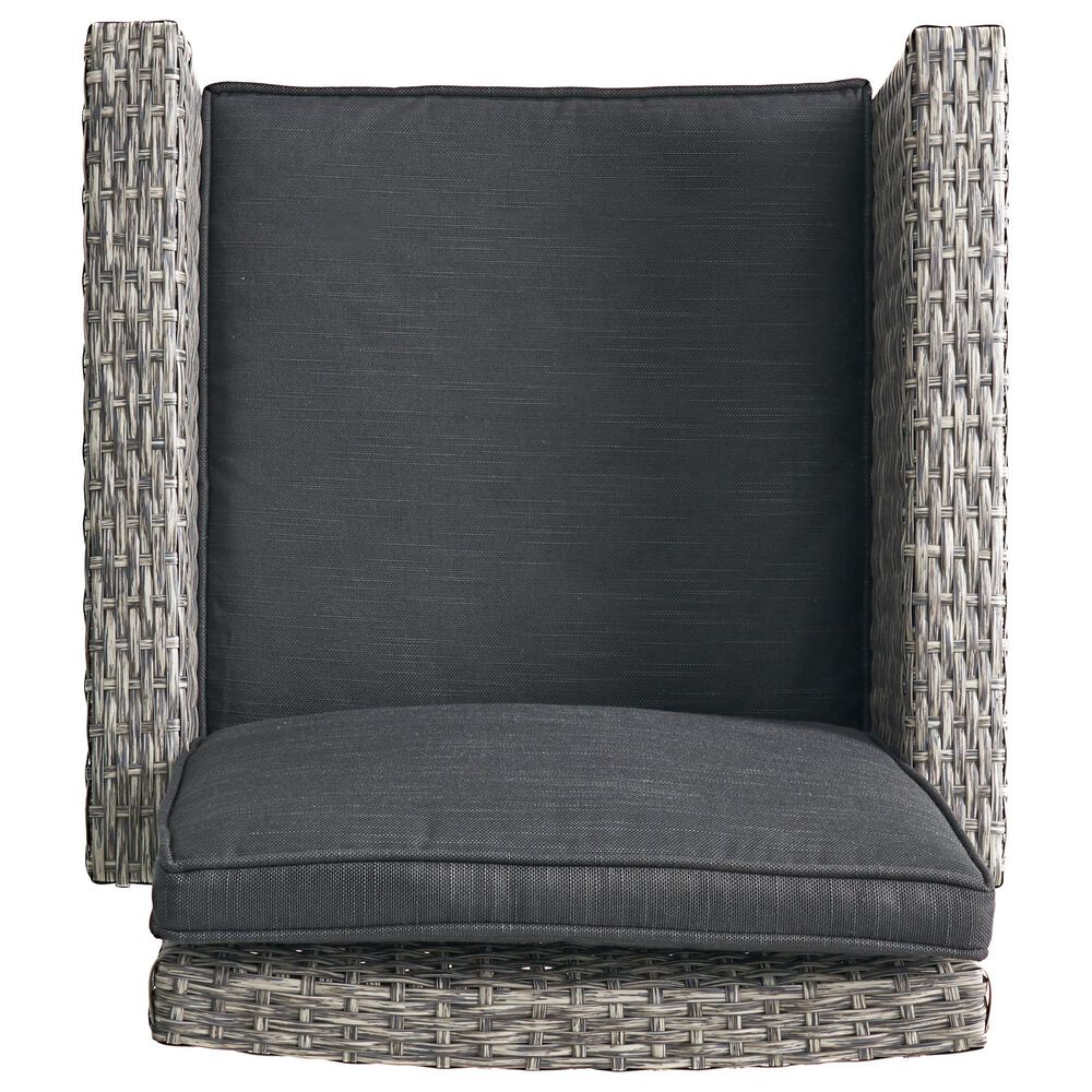 Hearth and Haven Outdoor Swivel Bar Stool in Dark Grey, , large