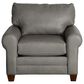 Bassett Leather Chair in Gray, , large