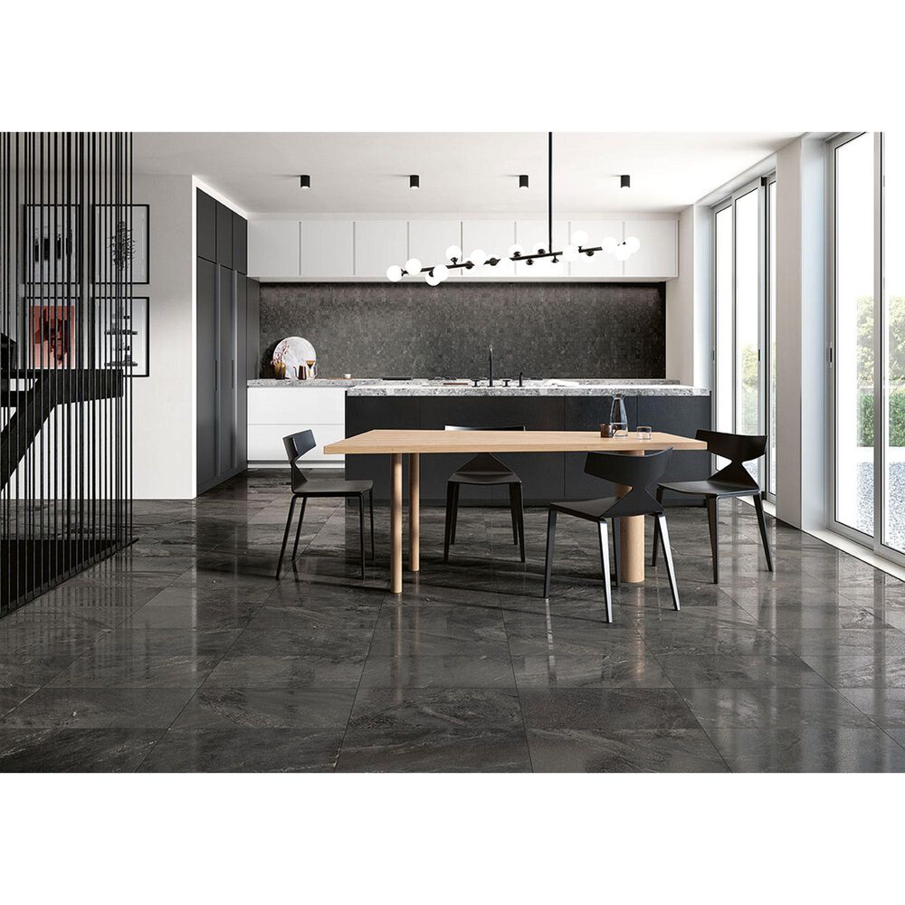 MS International Elbe Obsidian 12&quot; x 24&quot; Lappato 3D Porcelain Tile, , large