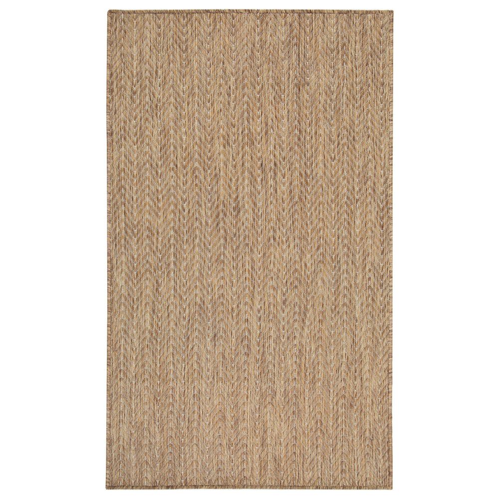 Nourison Horizon HOZ02 Natural 3" x 5" Indoor/Outdoor Area Rug, , large